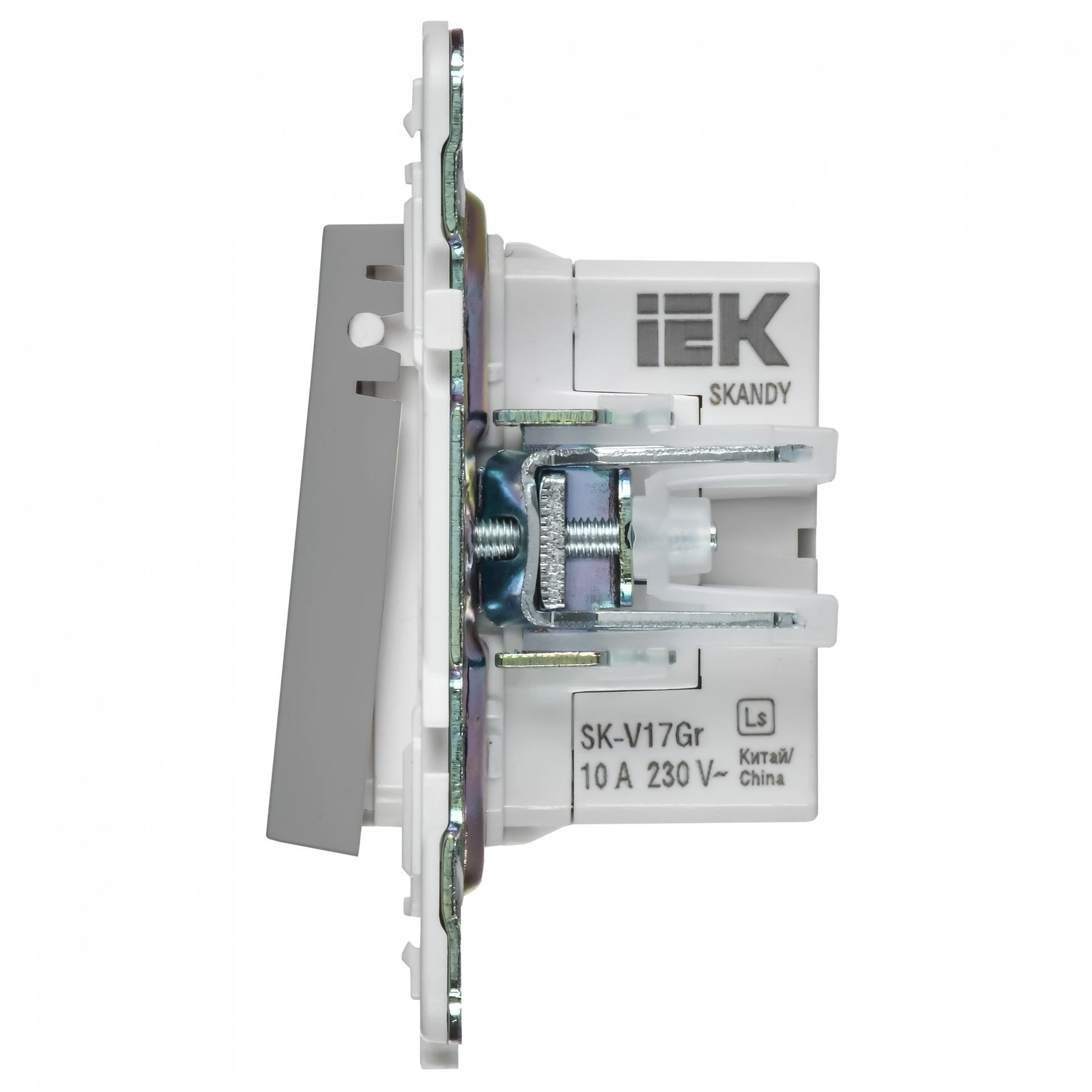 SKANDY Кнопка звонка с индикацией для отелей 10А SK-V17Gr серый IEK