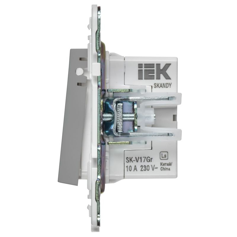 SKANDY Кнопка звонка с индикацией для отелей 10А SK-V17Gr серый IEK