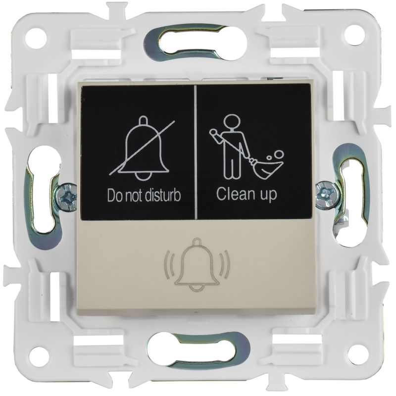 SKANDY Кнопка звонка с индикацией для отелей 10А SK-V17B бежевый IEK