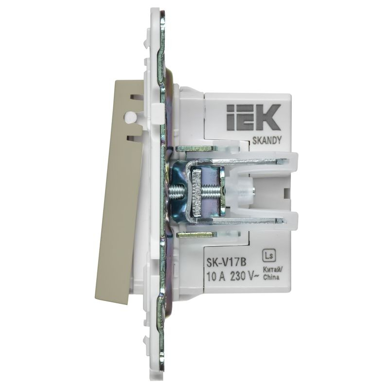 SKANDY Кнопка звонка с индикацией для отелей 10А SK-V17B бежевый IEK