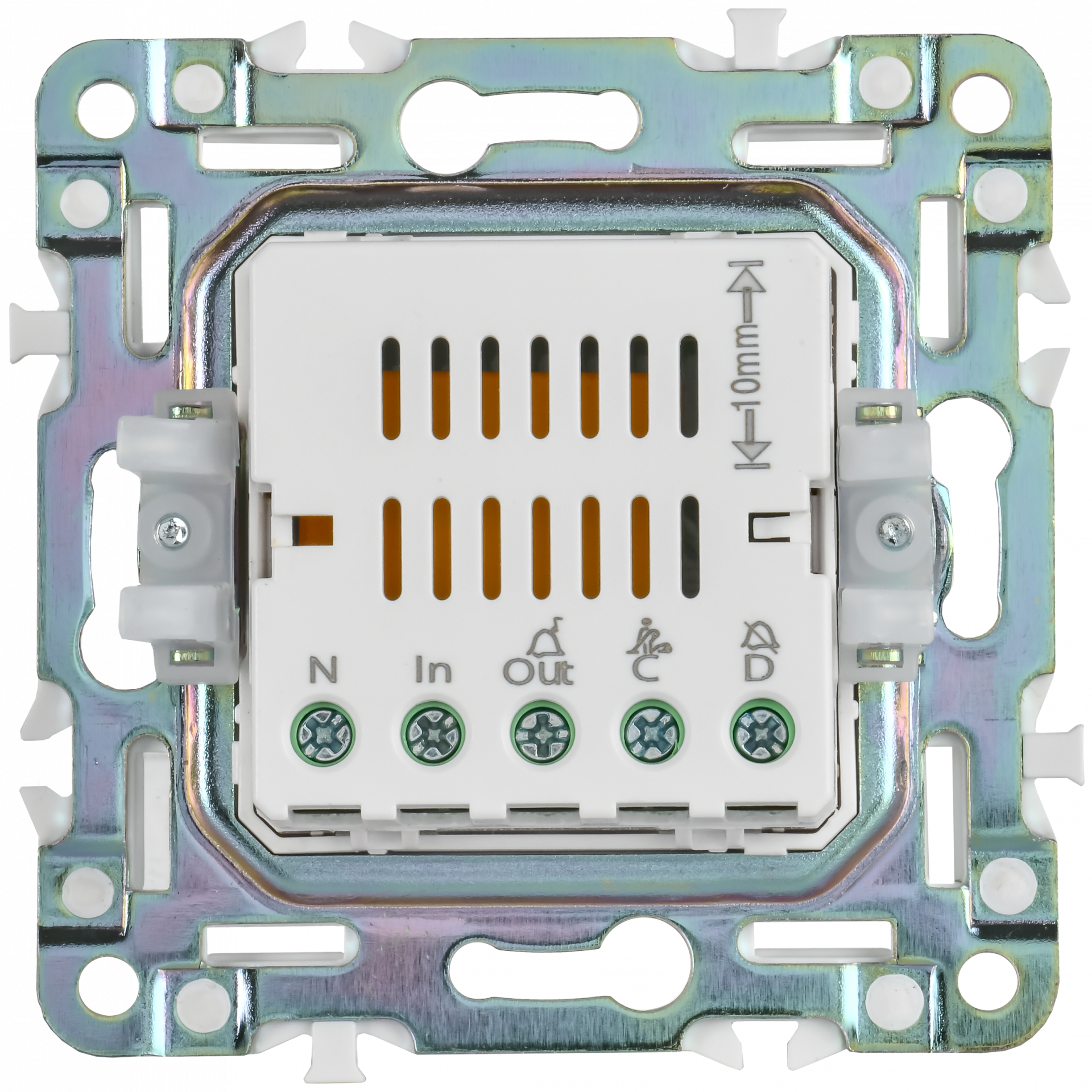 SKANDY Кнопка звонка с индикацией для отелей 10А SK-V17S серебряный IEK