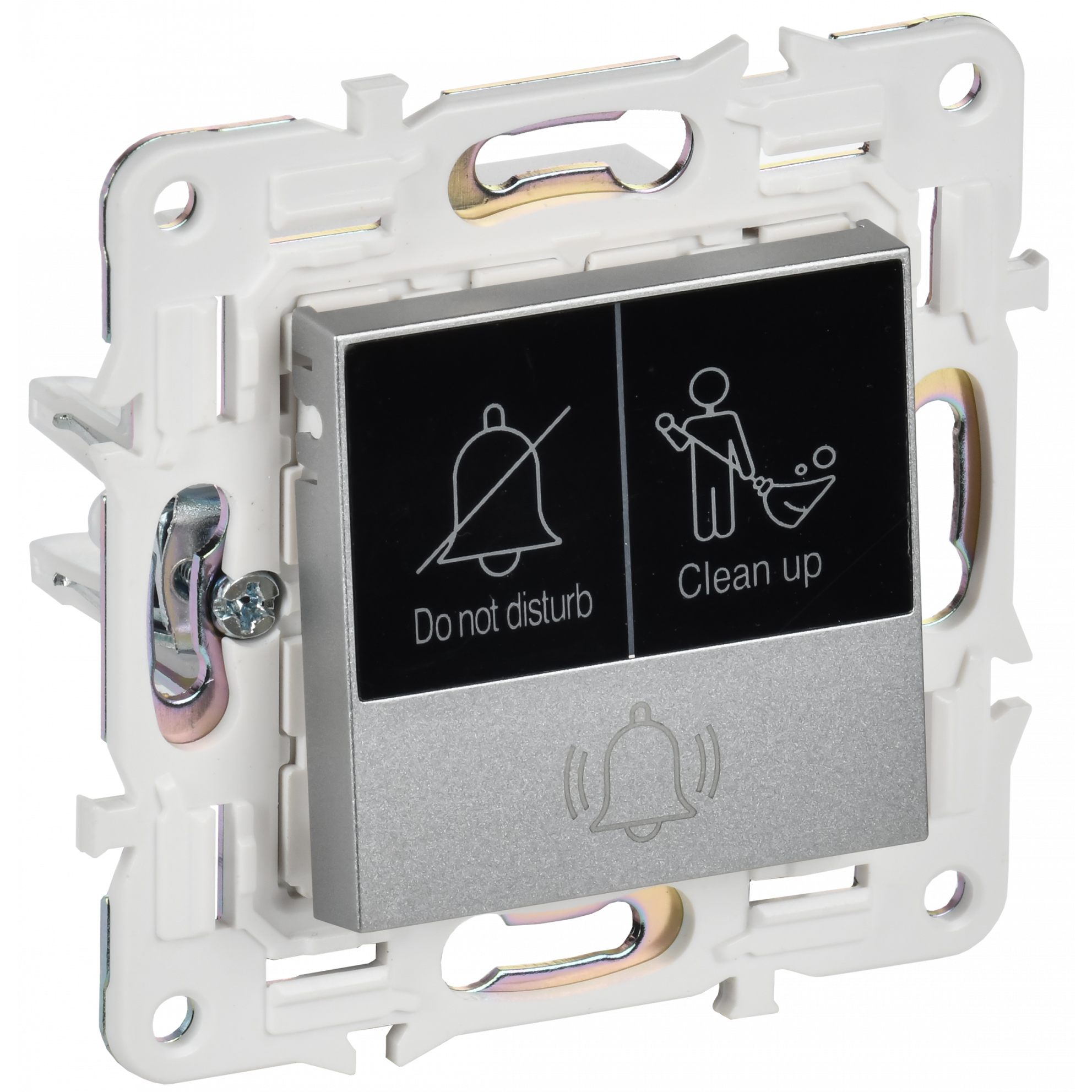 SKANDY Кнопка звонка с индикацией для отелей 10А SK-V17S серебряный IEK