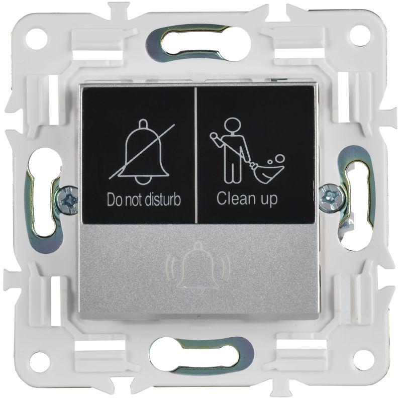 SKANDY Кнопка звонка с индикацией для отелей 10А SK-V17S серебряный IEK