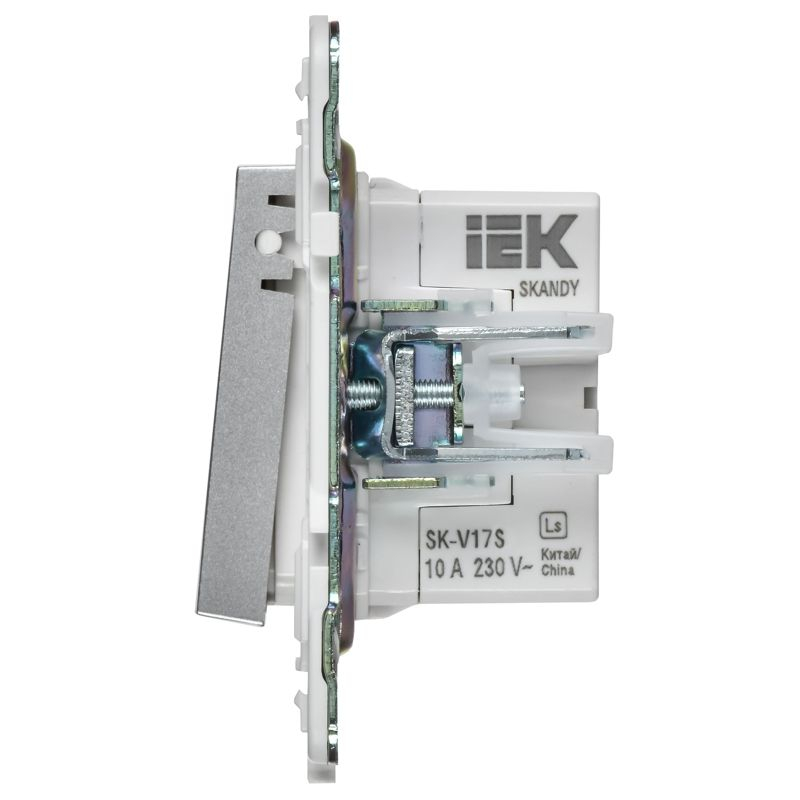 SKANDY Кнопка звонка с индикацией для отелей 10А SK-V17S серебряный IEK