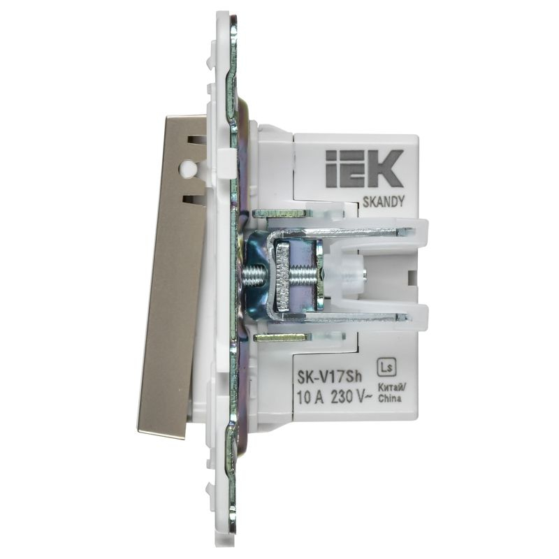 SKANDY Кнопка звонка с индикацией для отелей 10А SK-V17Sh шампань IEK