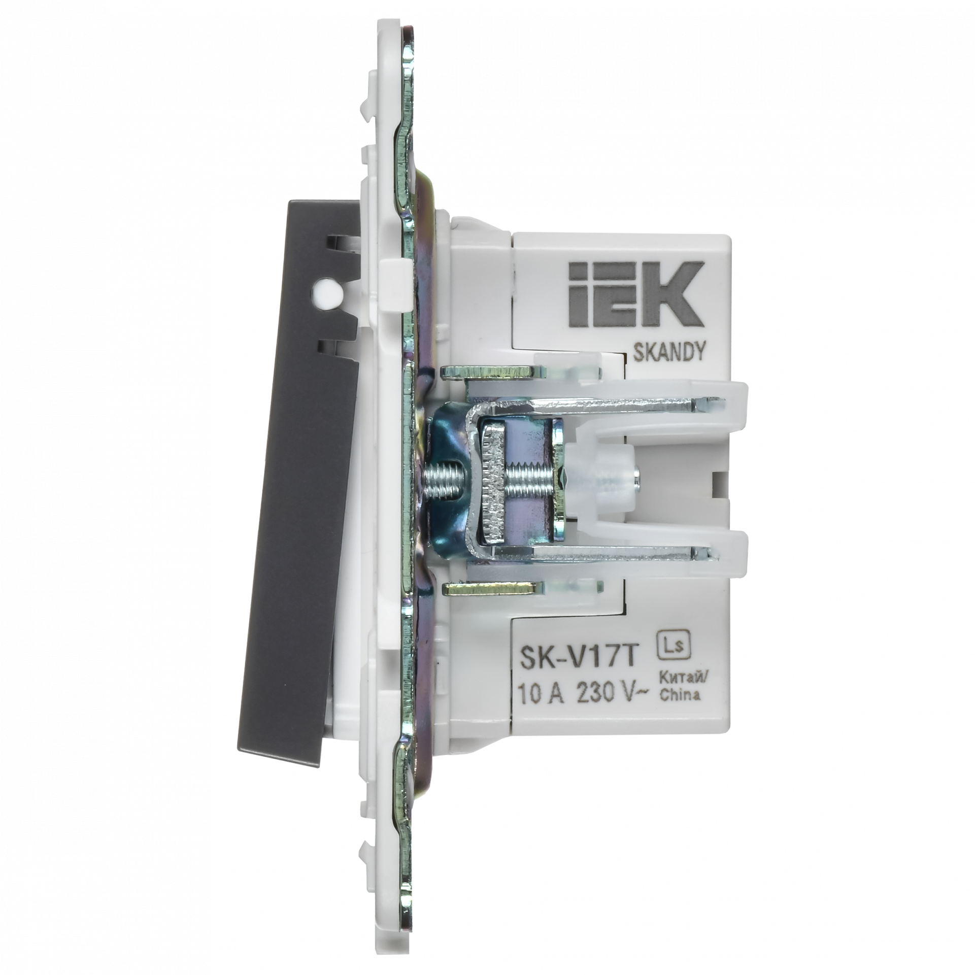 SKANDY Кнопка звонка с индикацией для отелей 10А SK-V17T титан IEK