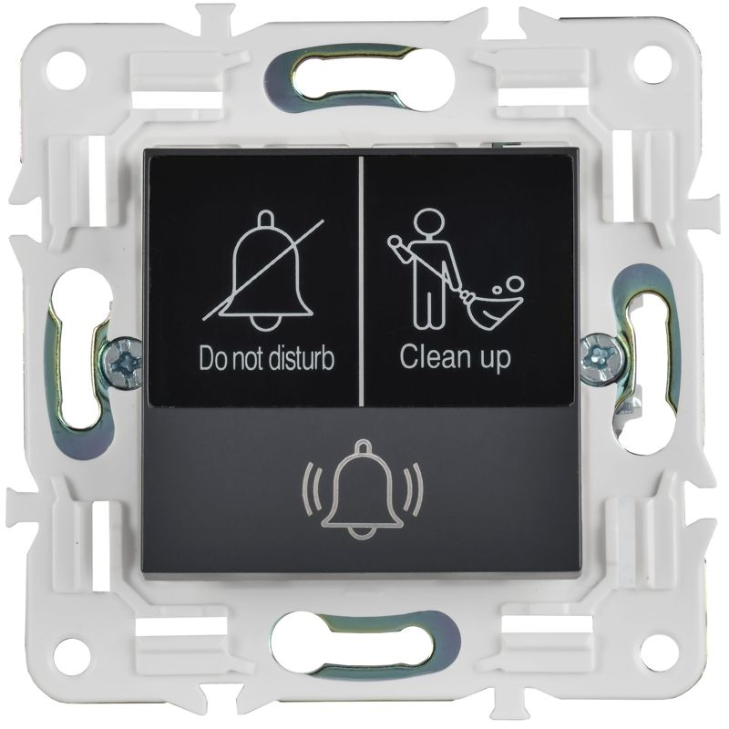 SKANDY Кнопка звонка с индикацией для отелей 10А SK-V17T титан IEK