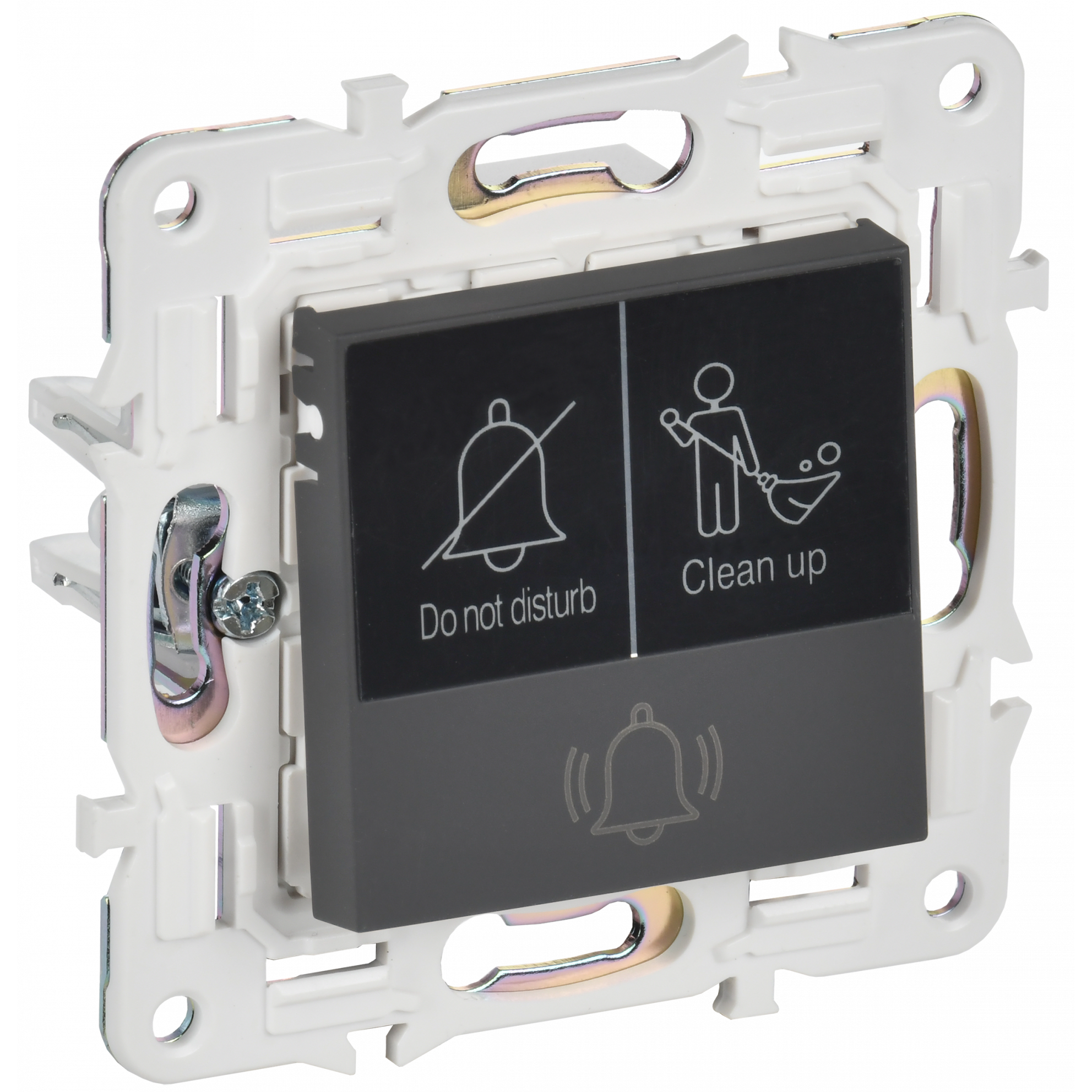 SKANDY Кнопка звонка с индикацией для отелей 10А SK-V17G графит IEK