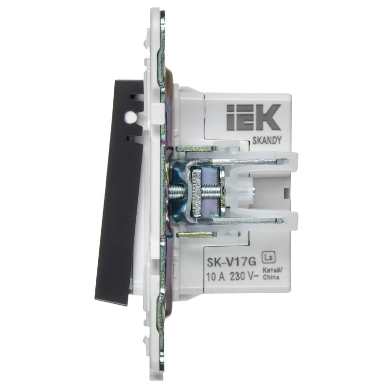 SKANDY Кнопка звонка с индикацией для отелей 10А SK-V17G графит IEK