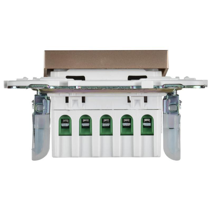 SKANDY Кнопка звонка с индикацией для отелей 10А SK-V17Sa песочный IEK