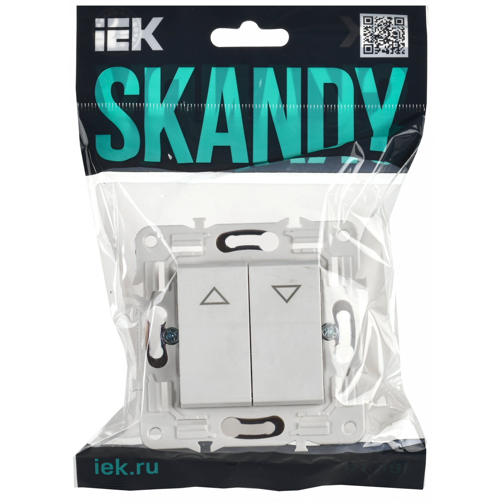 SKANDY Выключатель жалюзи 10А SK-V12W арктический белый IEK
