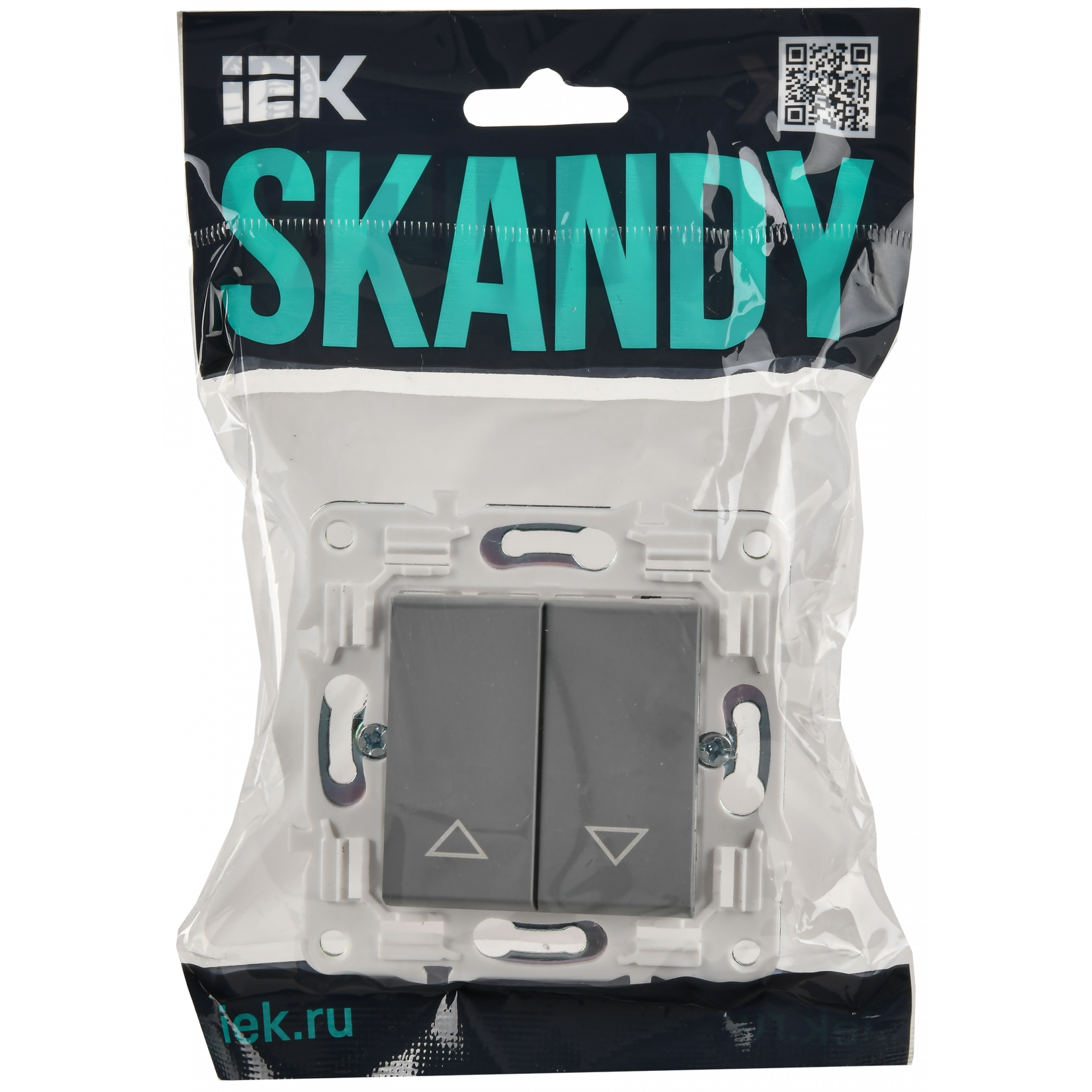 SKANDY Выключатель жалюзи 10А SK-V12Gr серый IEK