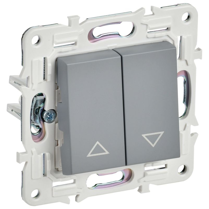 SKANDY Выключатель жалюзи 10А SK-V12Gr серый IEK