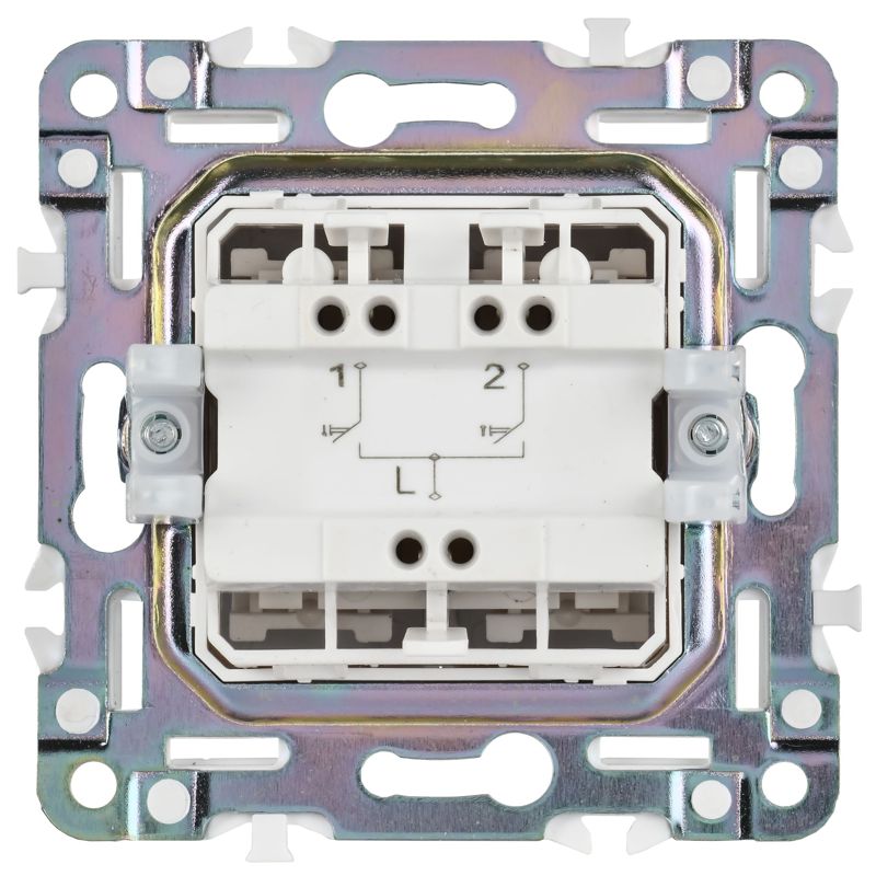 SKANDY Выключатель жалюзи 10А SK-V12Gr серый IEK