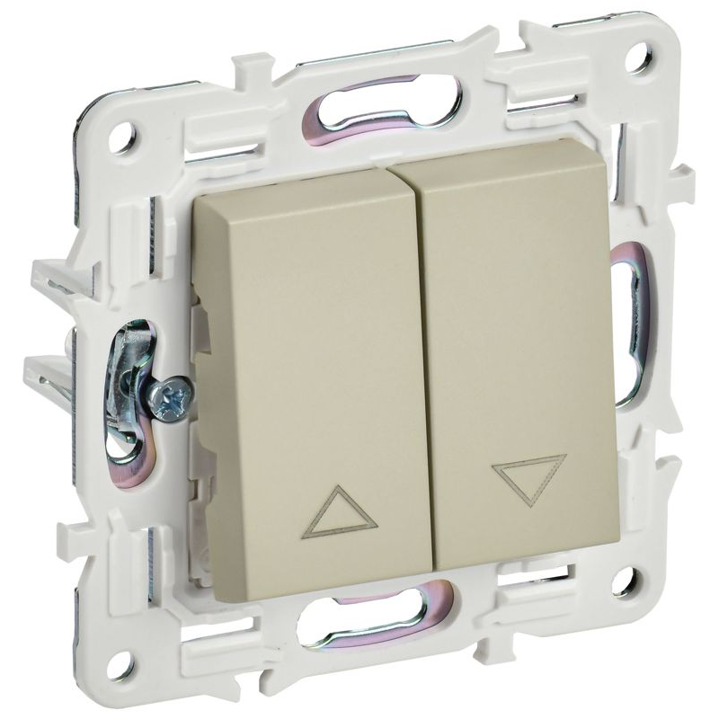 SKANDY Выключатель жалюзи 10А SK-V12B бежевый IEK