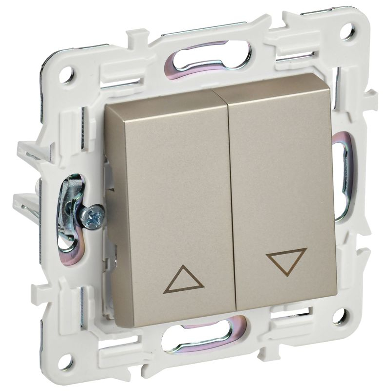 SKANDY Выключатель жалюзи 10А SK-V12Sh шампань IEK