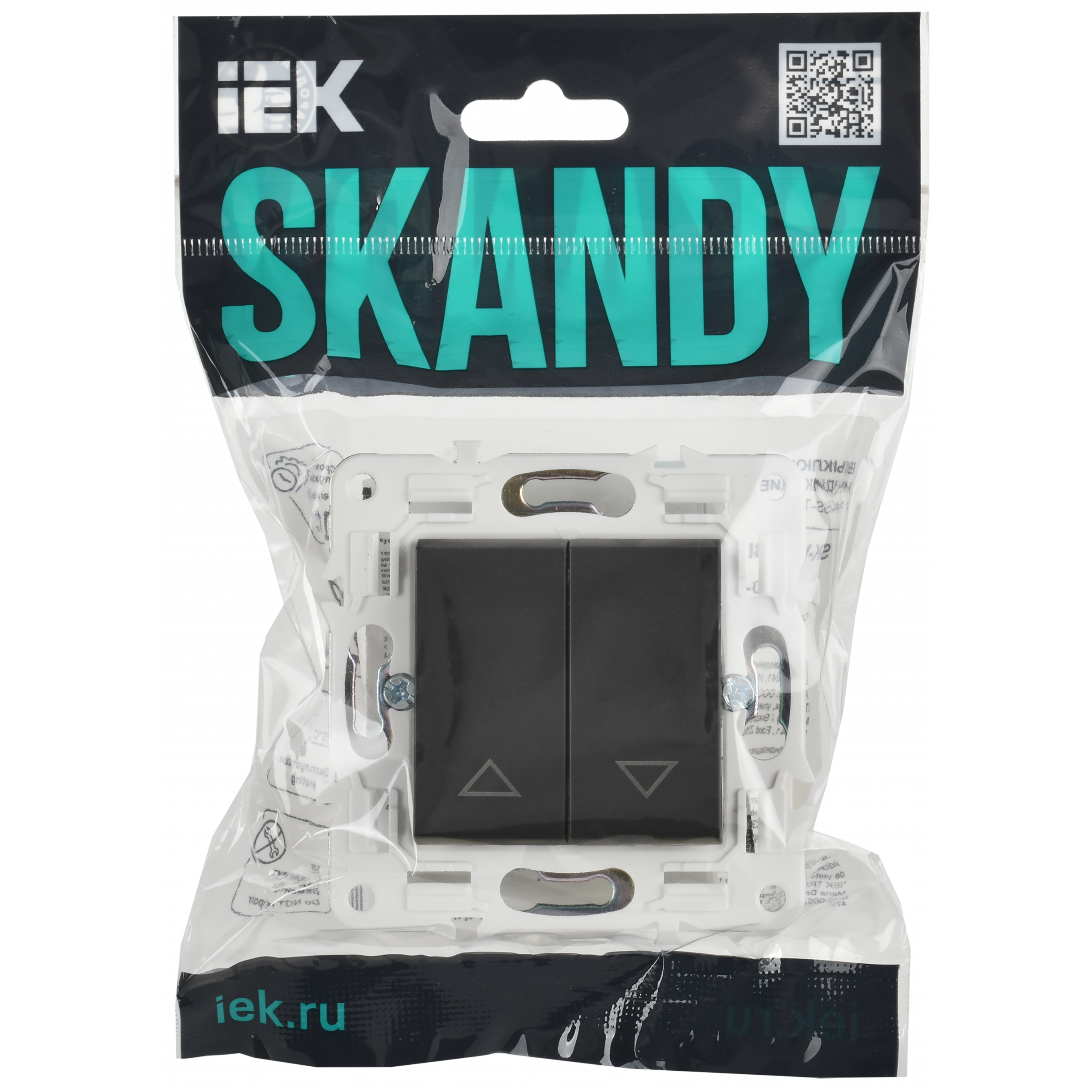 SKANDY Выключатель жалюзи 10А SK-V12T титан IEK