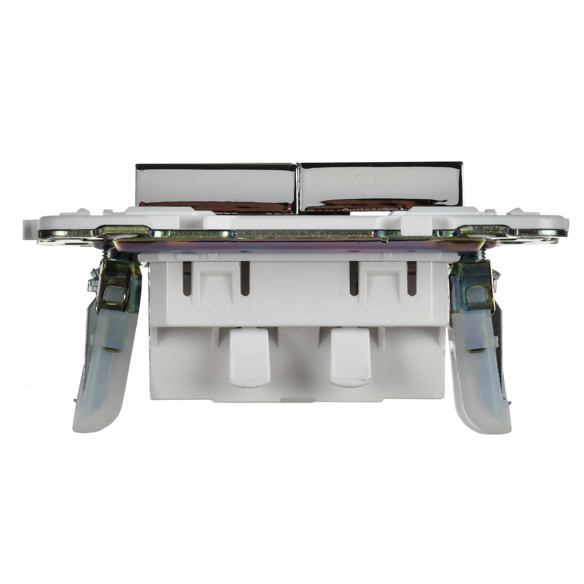 SKANDY Выключатель жалюзи 10А SK-V12N металл никель IEK