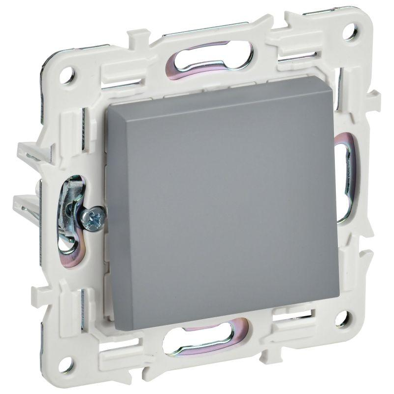 SKANDY Выключатель 1-клавишный кнопочный 10А SK-V14Gr серый IEK