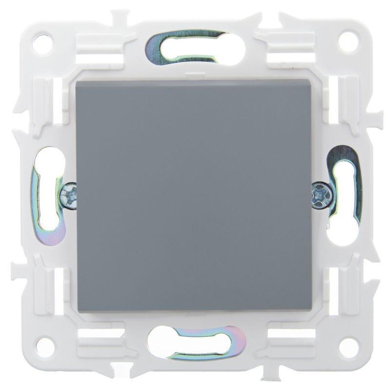 SKANDY Выключатель 1-клавишный кнопочный 10А SK-V14Gr серый IEK