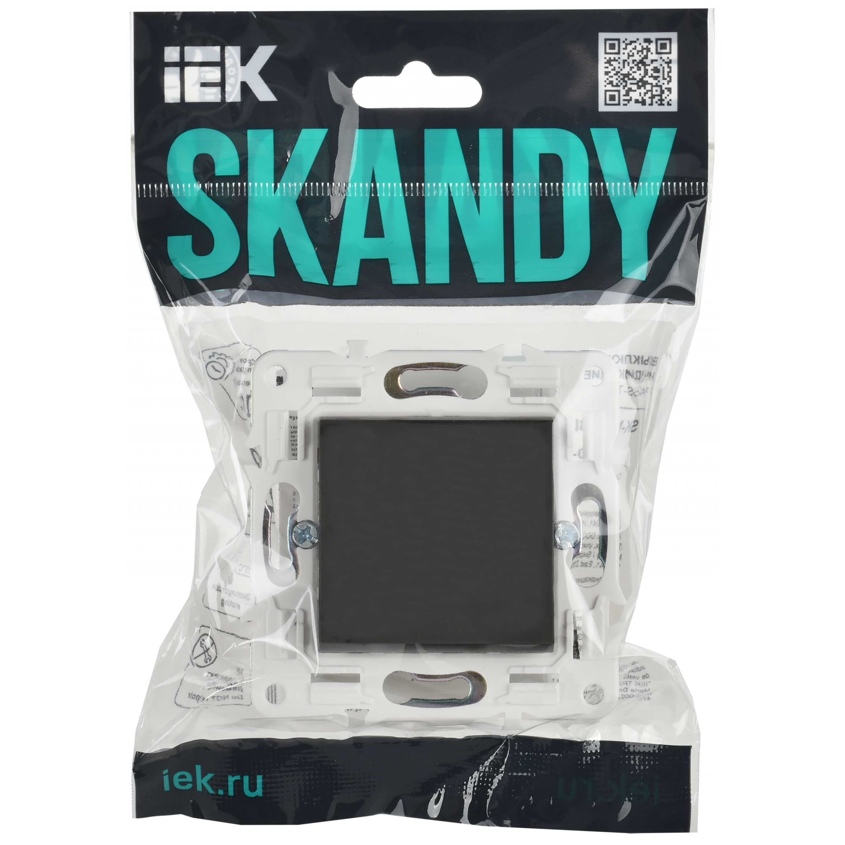 SKANDY Выключатель 1-клавишный кнопочный 10А SK-V14G графит IEK