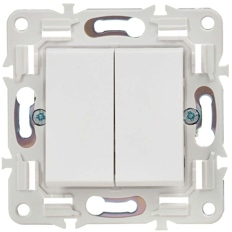 SKANDY Выключатель 2-клавишный 10А SK-V04W арктический белый IEK