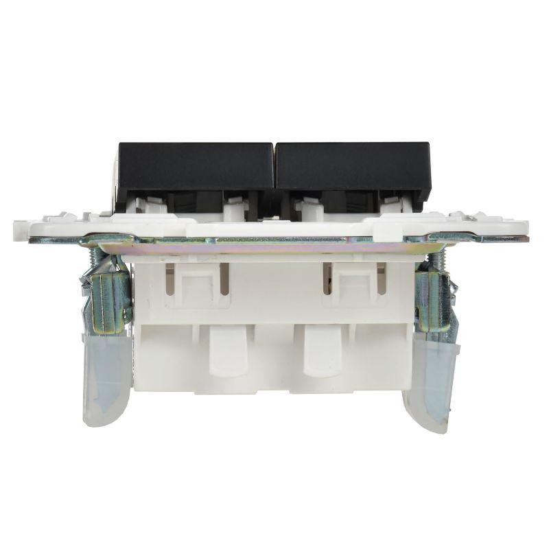 SKANDY Выключатель 2-клавишный 10А SK-V04Bl черный IEK