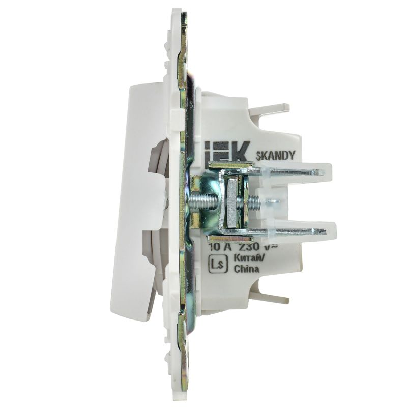 SKANDY Выключатель 2-клавишный с индикацией 10А SK-V09W арктический белый IEK