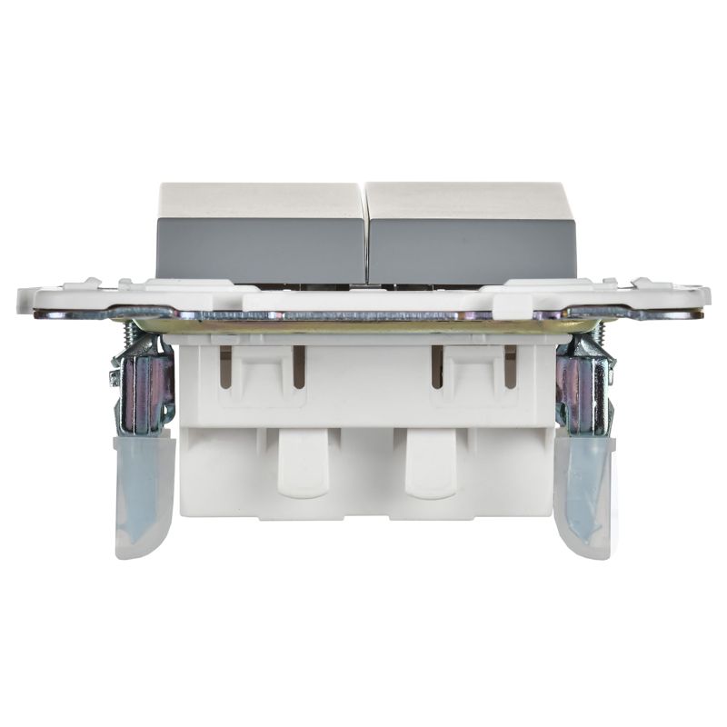 SKANDY Выключатель 2-клавишный с индикацией 10А SK-V09Gr серый IEK