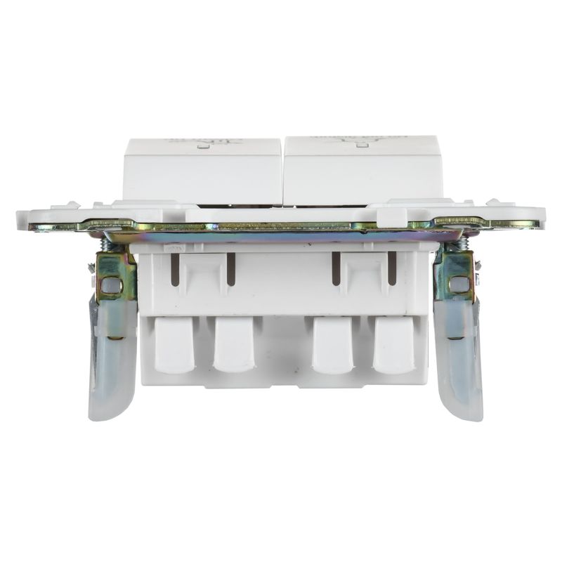 SKANDY Выключатель 2-клавишный с индикацией для отелей 10А SK-V16W арктический белый IEK