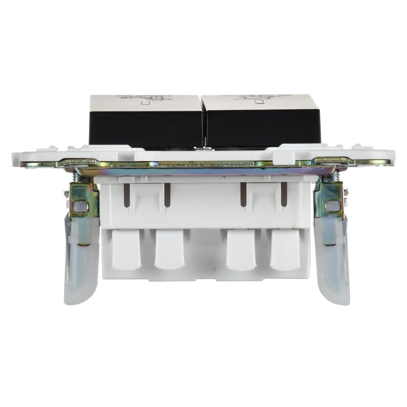 SKANDY Выключатель 2-клавишный с индикацией для отелей 10А SK-V16Bl черный IEK