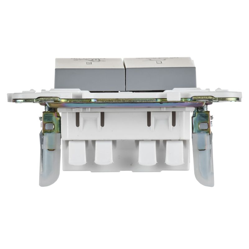 SKANDY Выключатель 2-клавишный с индикацией для отелей 10А SK-V16Gr серый IEK