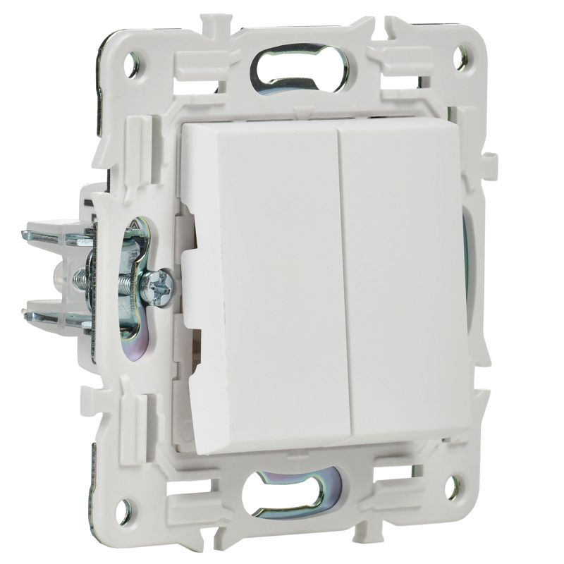 SKANDY Выключатель 2-клавишный проходной 10А SK-V05W арктический белый IEK