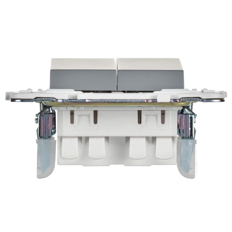 SKANDY Выключатель 2-клавишный проходной 10А SK-V05Gr серый IEK