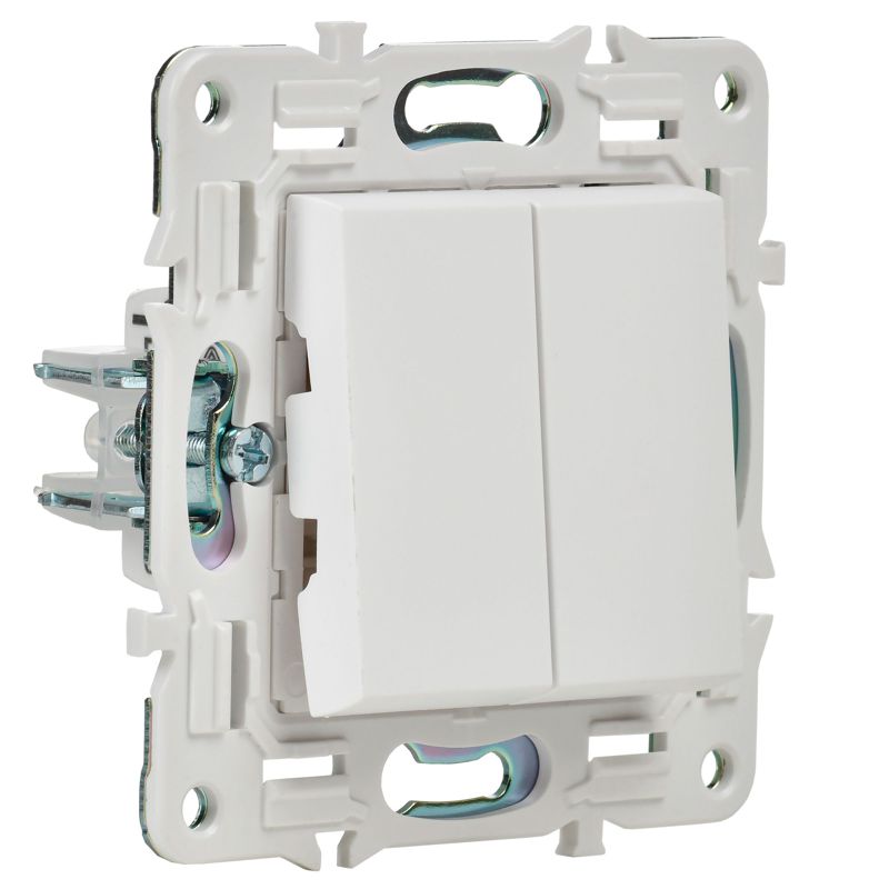 SKANDY Выключатель 2-клавишный перекрестный 10А SK-V06W арктический белый IEK