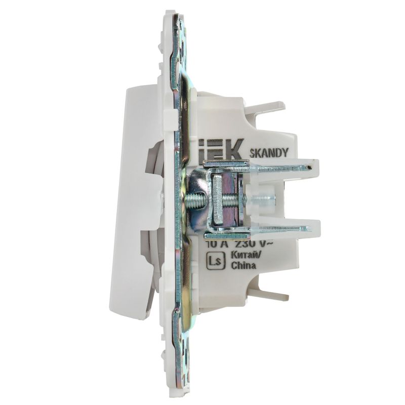 SKANDY Выключатель 2-клавишный перекрестный 10А SK-V06W арктический белый IEK