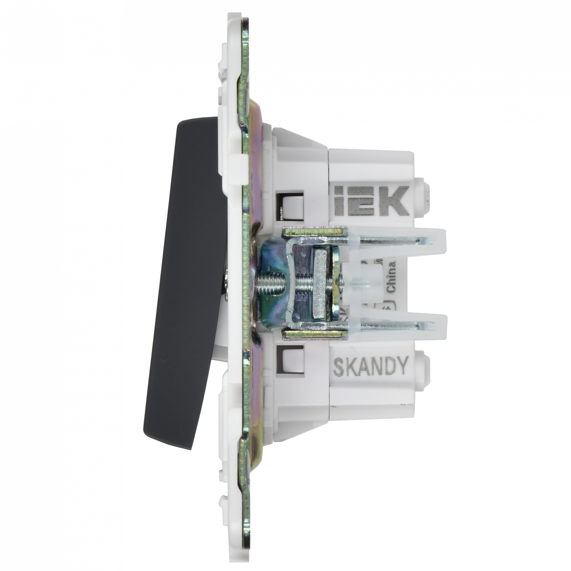 SKANDY Выключатель 2-клавишный перекрестный 10А SK-V06Bl черный IEK