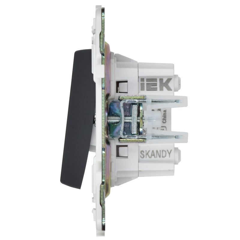 SKANDY Выключатель 2-клавишный перекрестный 10А SK-V06Bl черный IEK