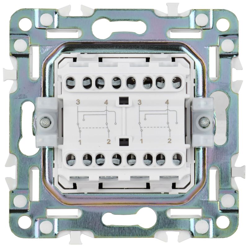 SKANDY Выключатель 2-клавишный перекрестный 10А SK-V06Bl черный IEK