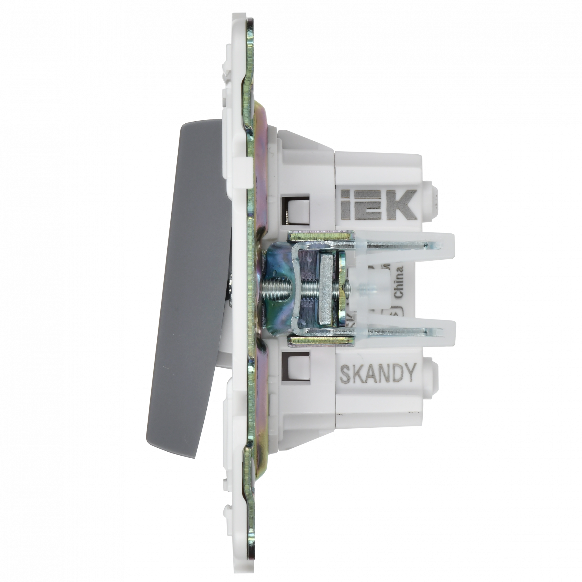 SKANDY Выключатель 2-клавишный перекрестный 10А SK-V06Gr серый IEK