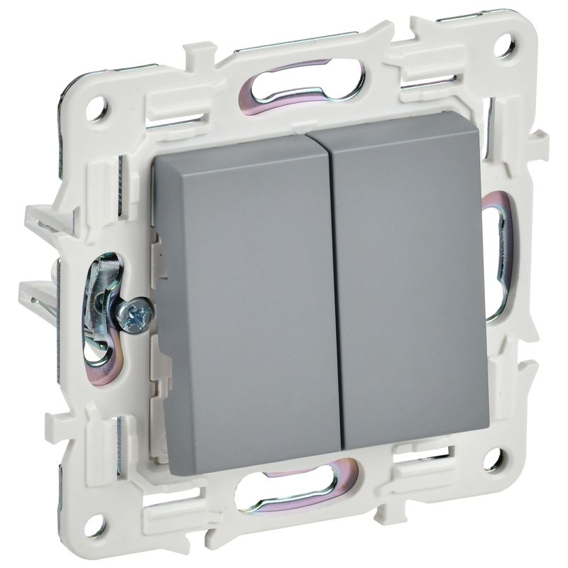 SKANDY Выключатель 2-клавишный перекрестный 10А SK-V06Gr серый IEK