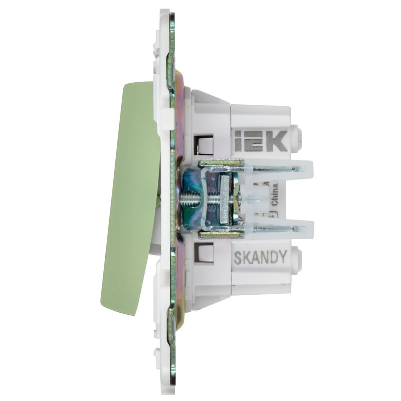 SKANDY Выключатель 2-клавишный перекрестный 10А SK-V06G мятный IEK