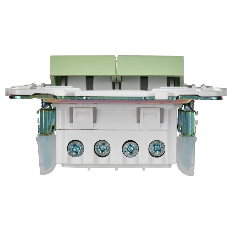 SKANDY Выключатель 2-клавишный перекрестный 10А SK-V06G мятный IEK