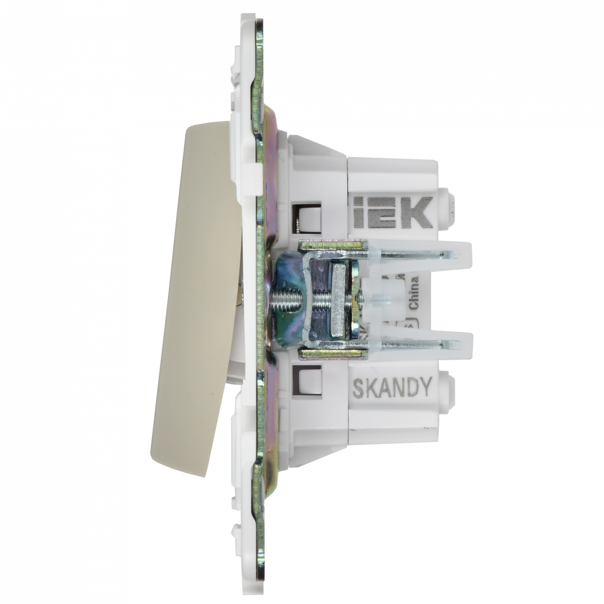 SKANDY Выключатель 2-клавишный перекрестный 10А SK-V06B бежевый IEK