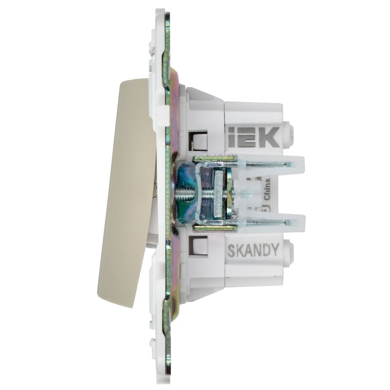 SKANDY Выключатель 2-клавишный перекрестный 10А SK-V06B бежевый IEK