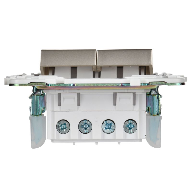 SKANDY Выключатель 2-клавишный перекрестный 10А SK-V06Sh шампань IEK