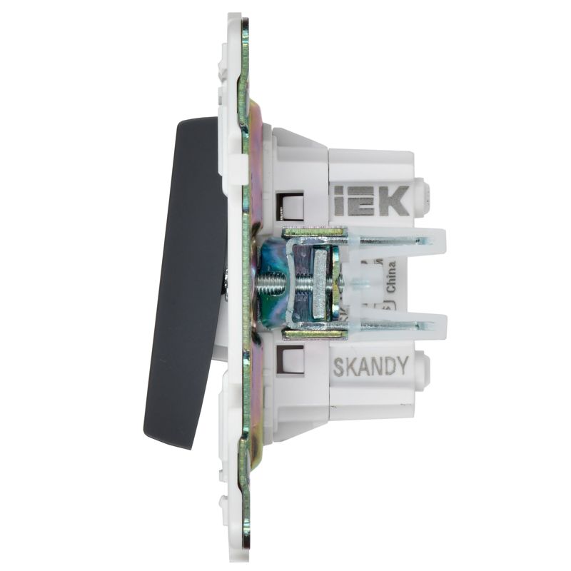 SKANDY Выключатель 2-клавишный перекрестный 10А SK-V06T титан IEK