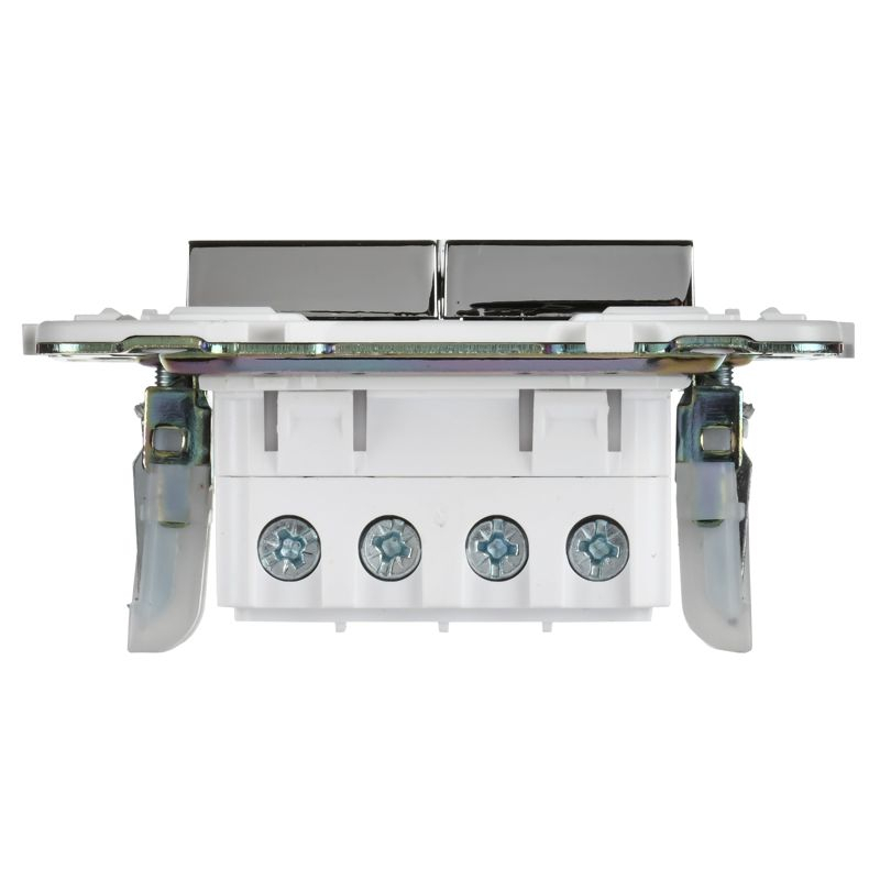 SKANDY Выключатель 2-клавишный перекрестный 10А SK-V06N металл никель IEK