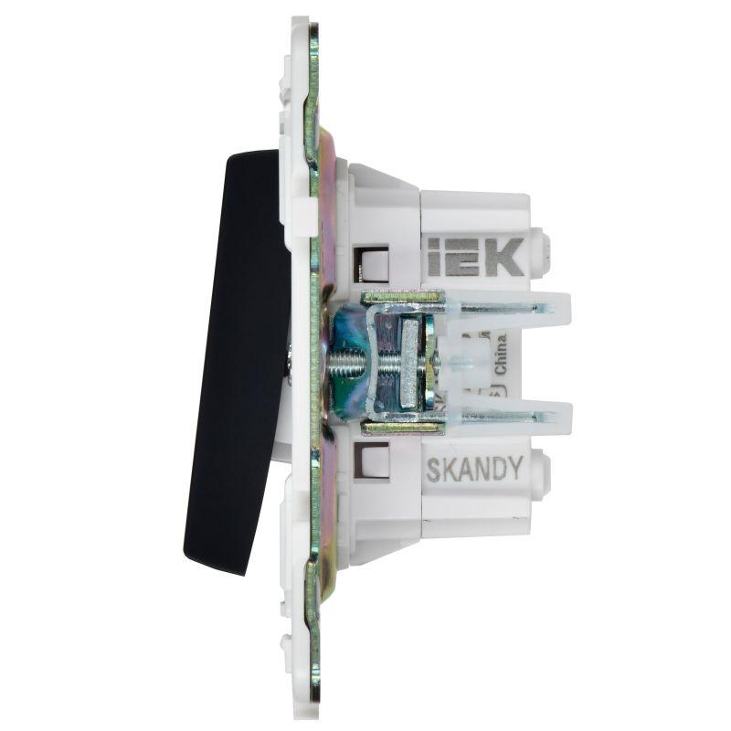 SKANDY Выключатель 2-клавишный перекрестный 10А SK-V06G графит IEK