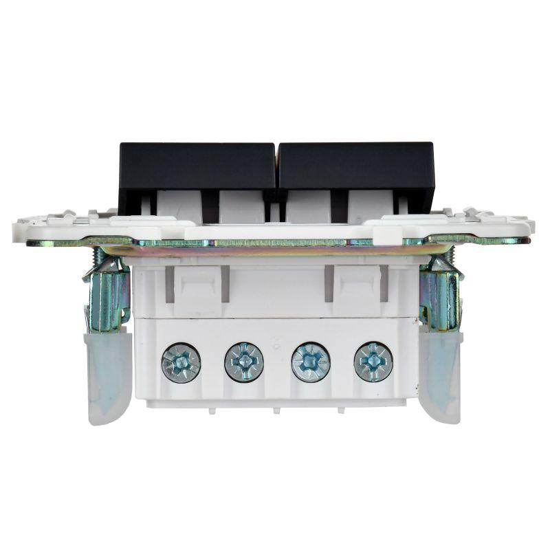 SKANDY Выключатель 2-клавишный перекрестный 10А SK-V06G графит IEK